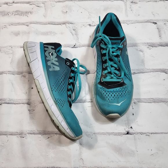 HOKA ONE ONE Blue Cavu Lightweight Cushion Training Sneaker Size 8.5 - Picture 1 of 5